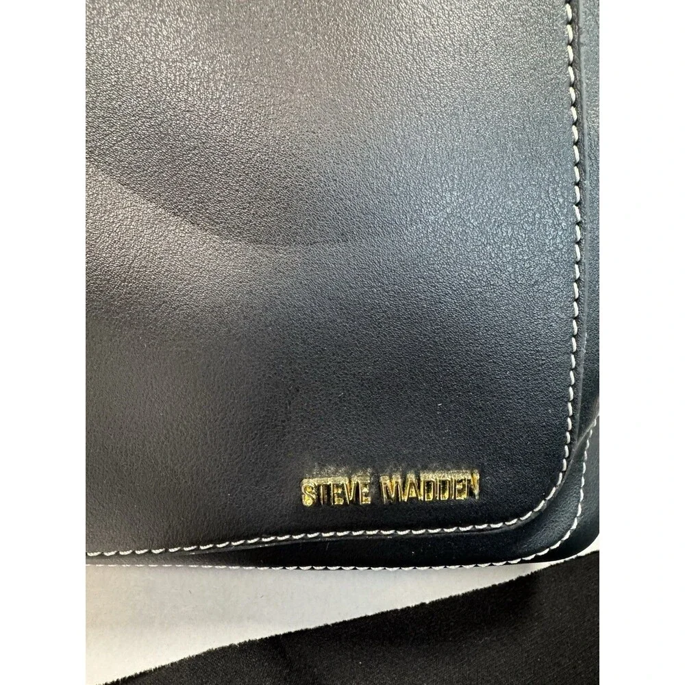 NWT Steve Madden Black Bizumi 3-Piece Tote Crossbody and Phone Bag